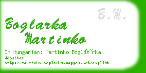 boglarka martinko business card